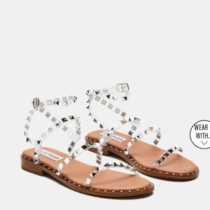 Steve Madden Clear Studded Sandals